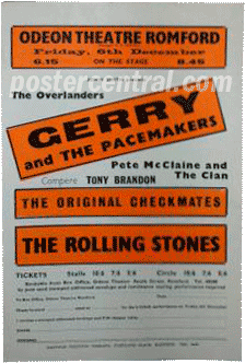 gerry and the Pacemakers, The Rolling Stones concert poster